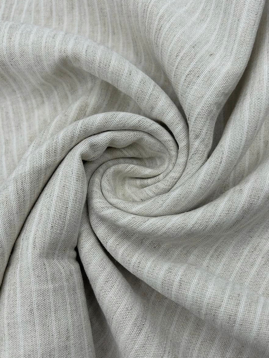Viscose Linen Fabric in Bohemian Stripe - 57" wide, sold by the yard