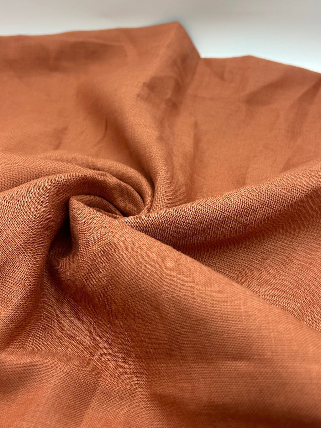 100% Linen Fabric in Terracotta - 57" wide, sold by the yard