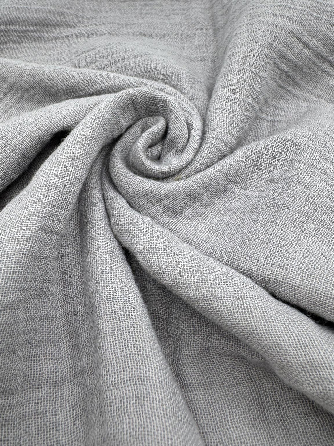 Double Gauze Muslin Fabric in Light Grey - 57" wide, sold by the yard