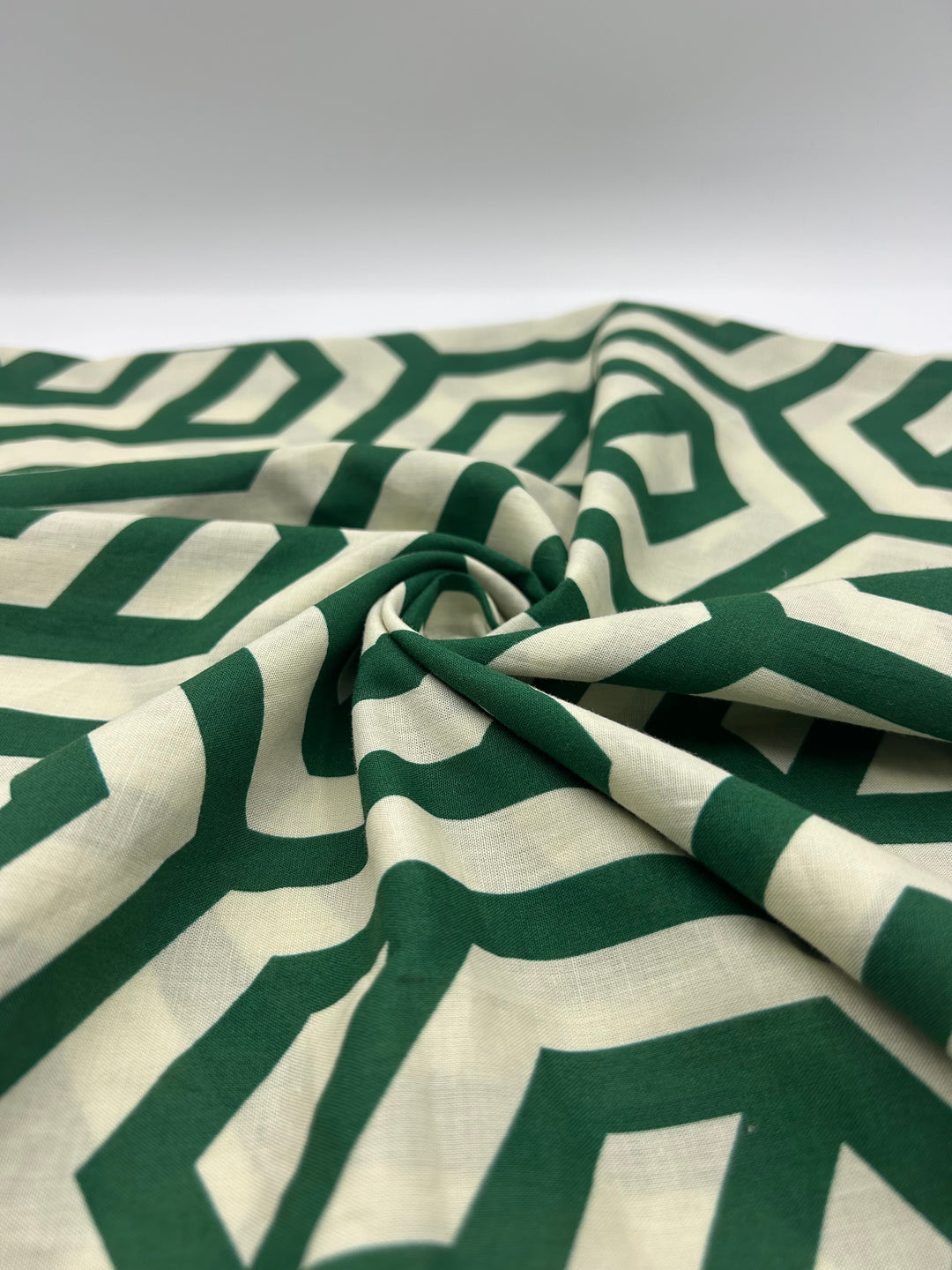 Cotton Voile Fabric in Forest Geometric - 59" wide, sold by the yard