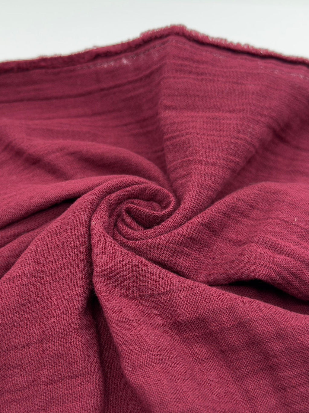 Double Gauze Muslin Fabric in Burgundy - 57" wide, sold by the yard