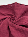 Double Gauze Muslin Fabric in Burgundy - 57" wide, sold by the yard
