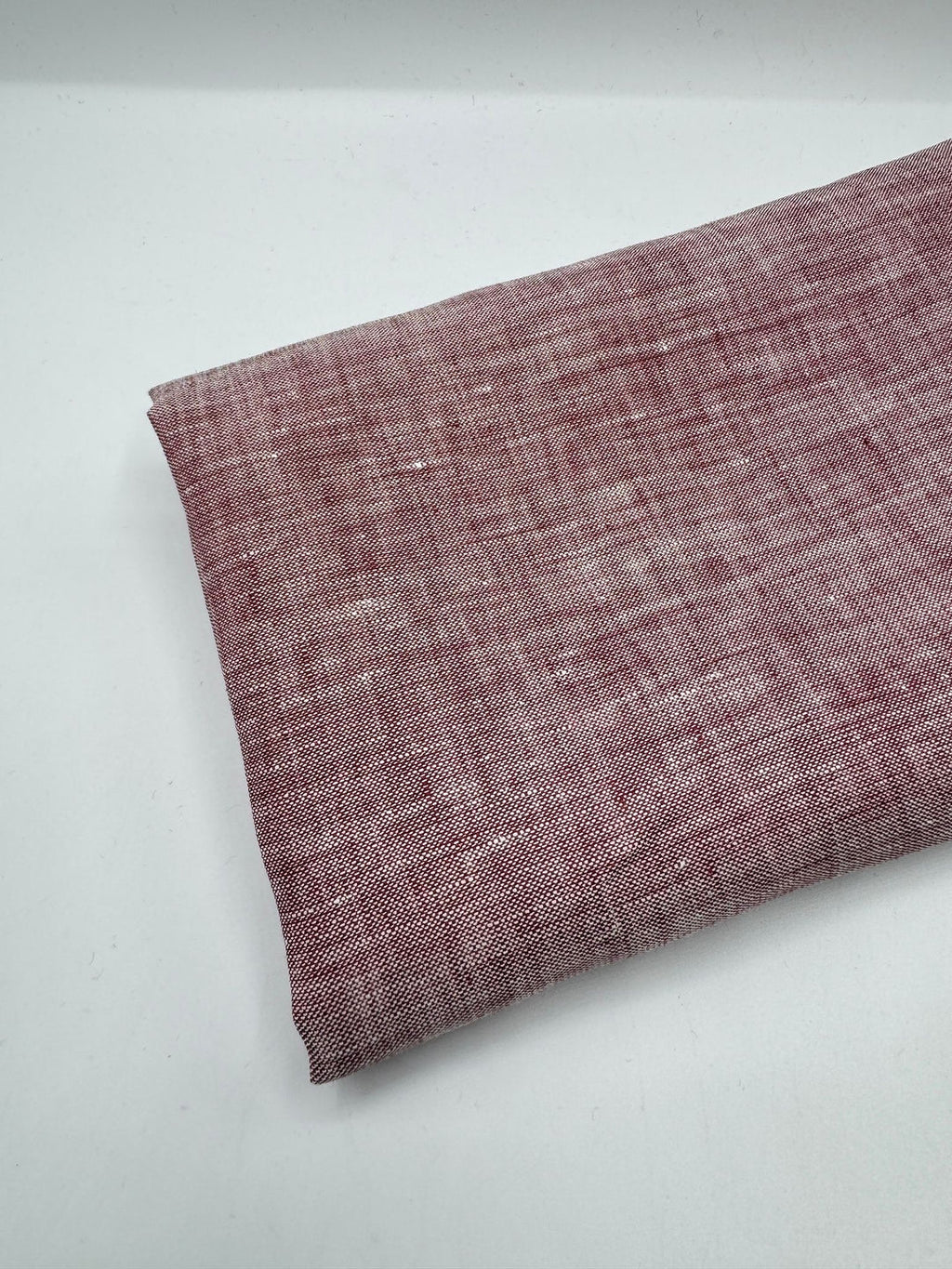 100% Linen Fabric in Cherry Melange - 57" wide, sold by the yard