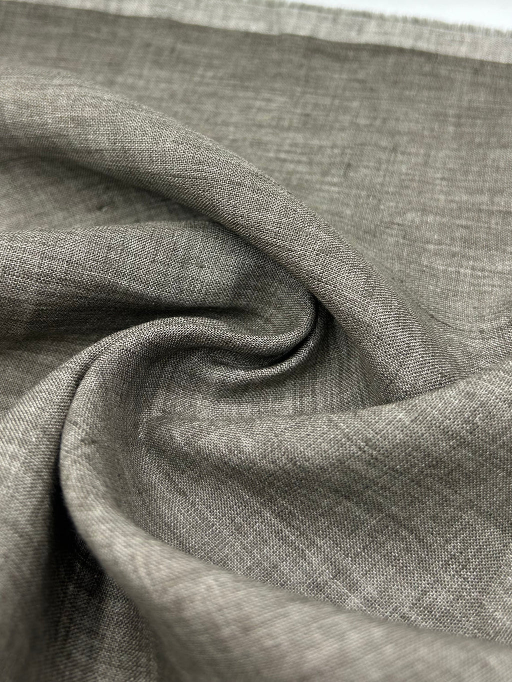 100% Linen Fabric in Brown Melange - 57" wide, sold by the yard
