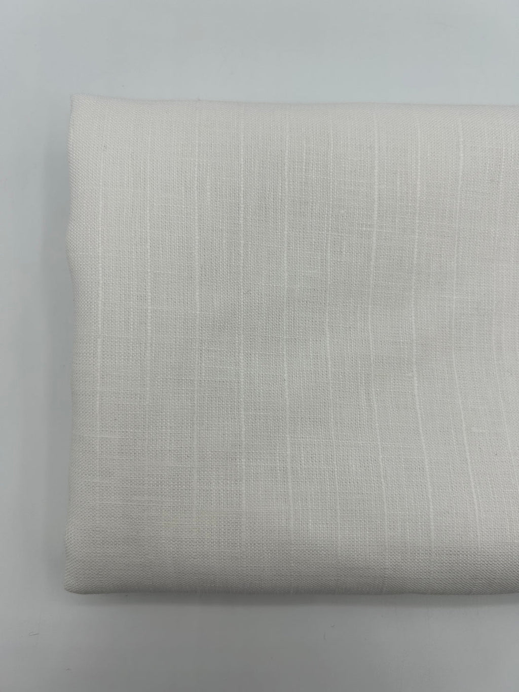 100% Linen Fabric in White Stripe - 57" wide, sold by the yard