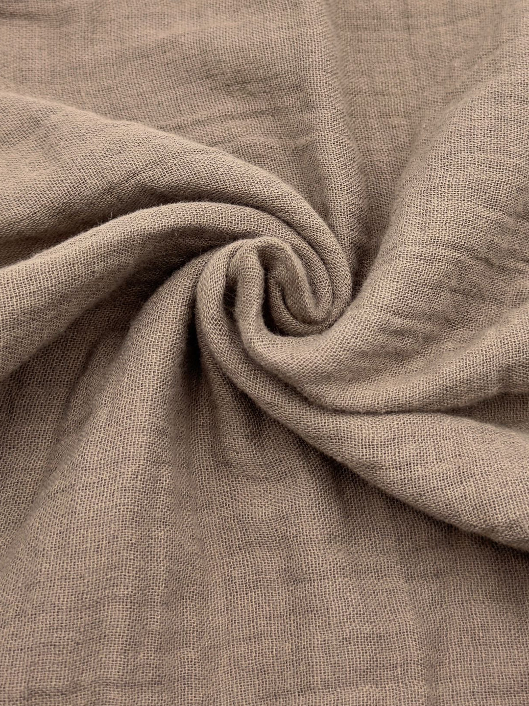 Double Gauze Muslin Fabric in Mink - 57" wide, sold by the yard