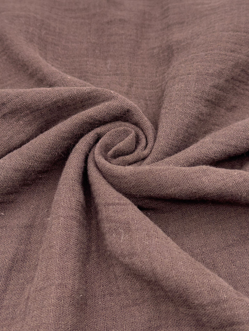 Double Gauze Muslin Fabric in Cocoa - 57" wide, sold by the yard
