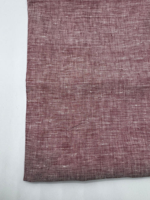 100% Linen Fabric in Cherry Melange - 57" wide, sold by the yard