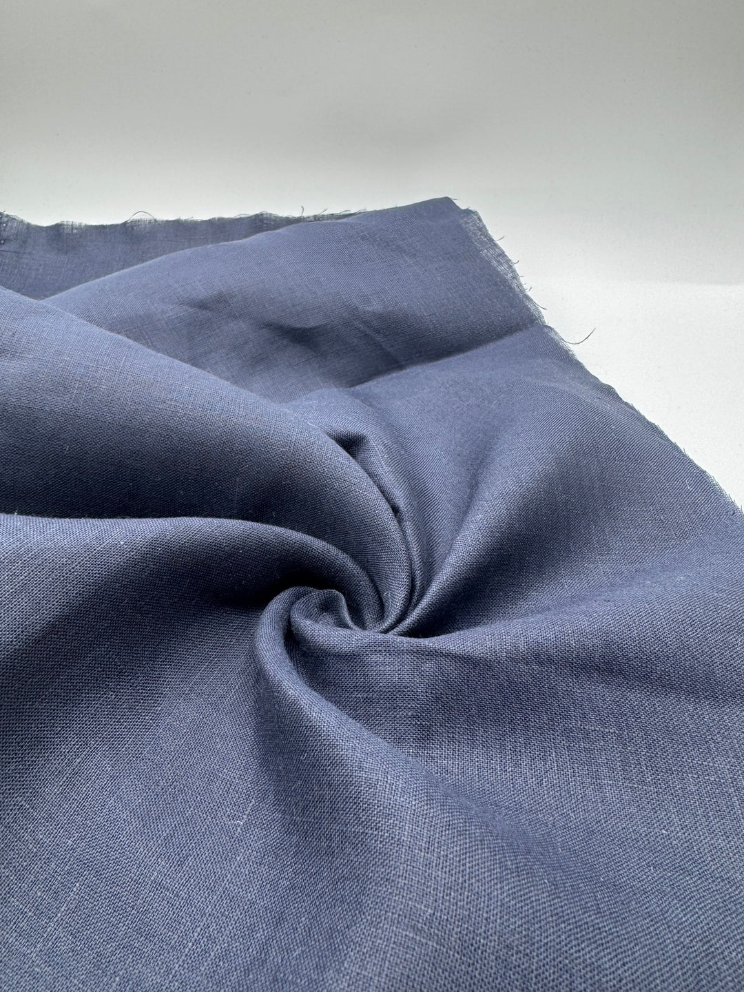 100% Linen Fabric in Raw Navy - 57" wide, sold by the yard