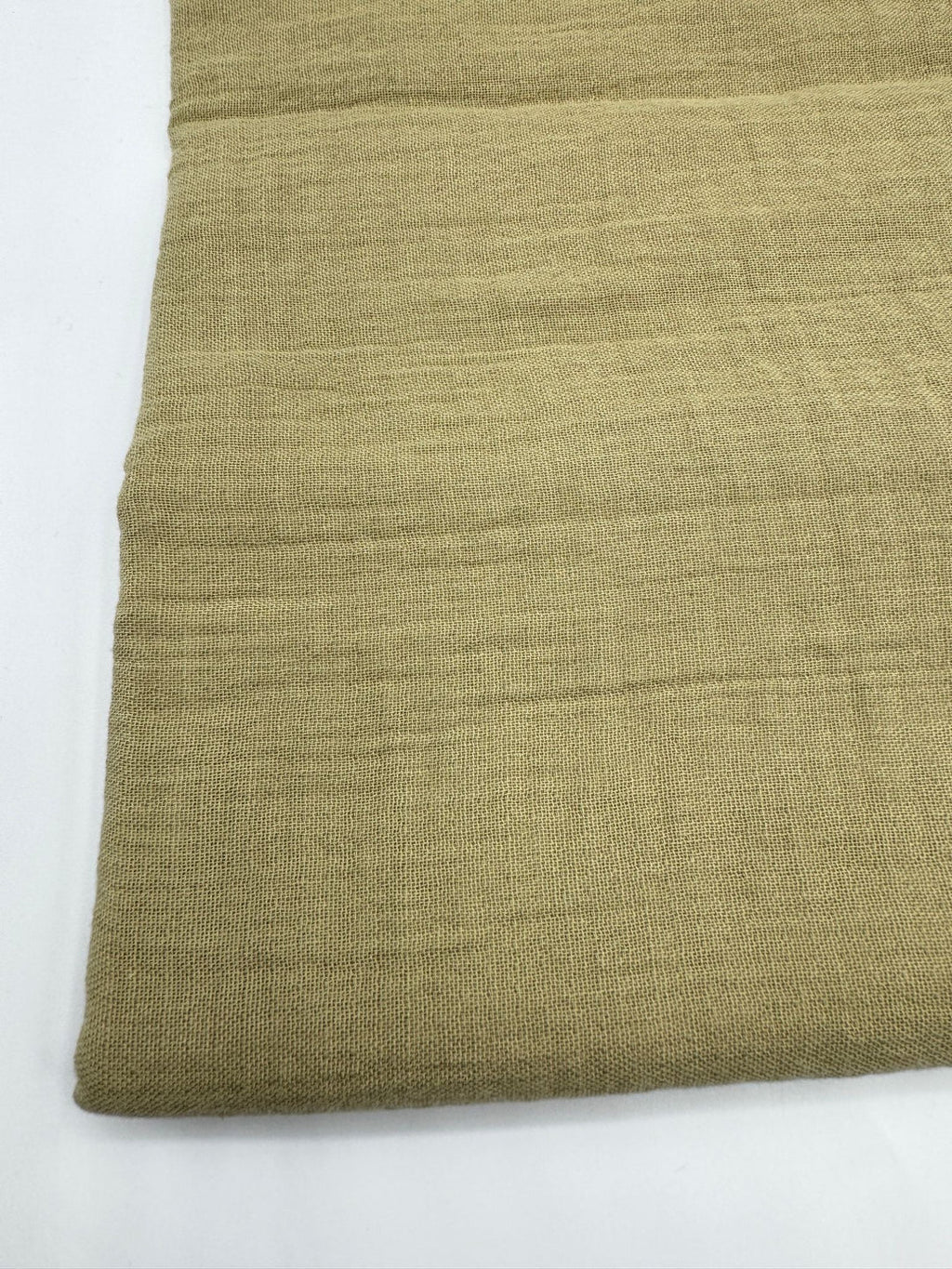 Double Gauze Muslin Fabric in Pale Olive - 57" wide, sold by the yard