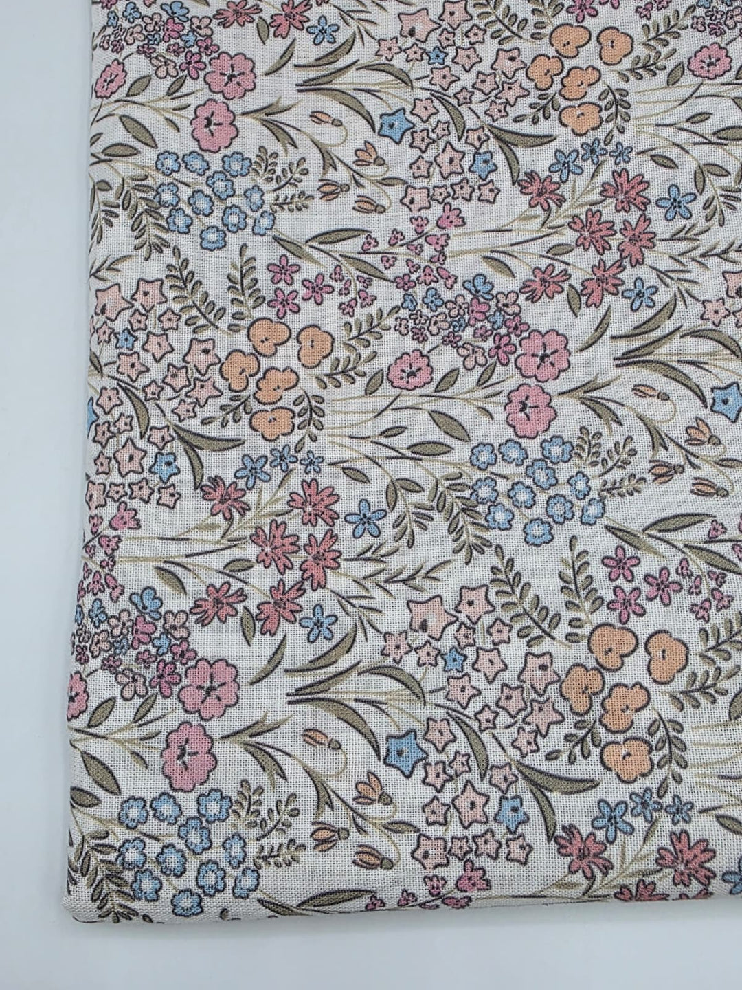 Printed Cotton Linen Fabric in Spring Breeze - 57" wide, sold by the yard