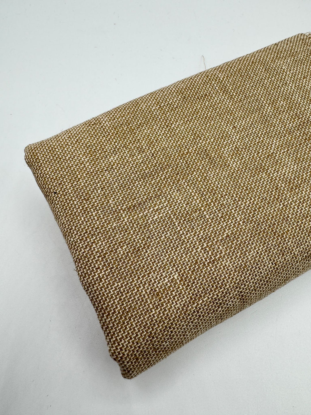 Cotton Linen Fabric in Wheat Melange - 57" wide, sold by the yard