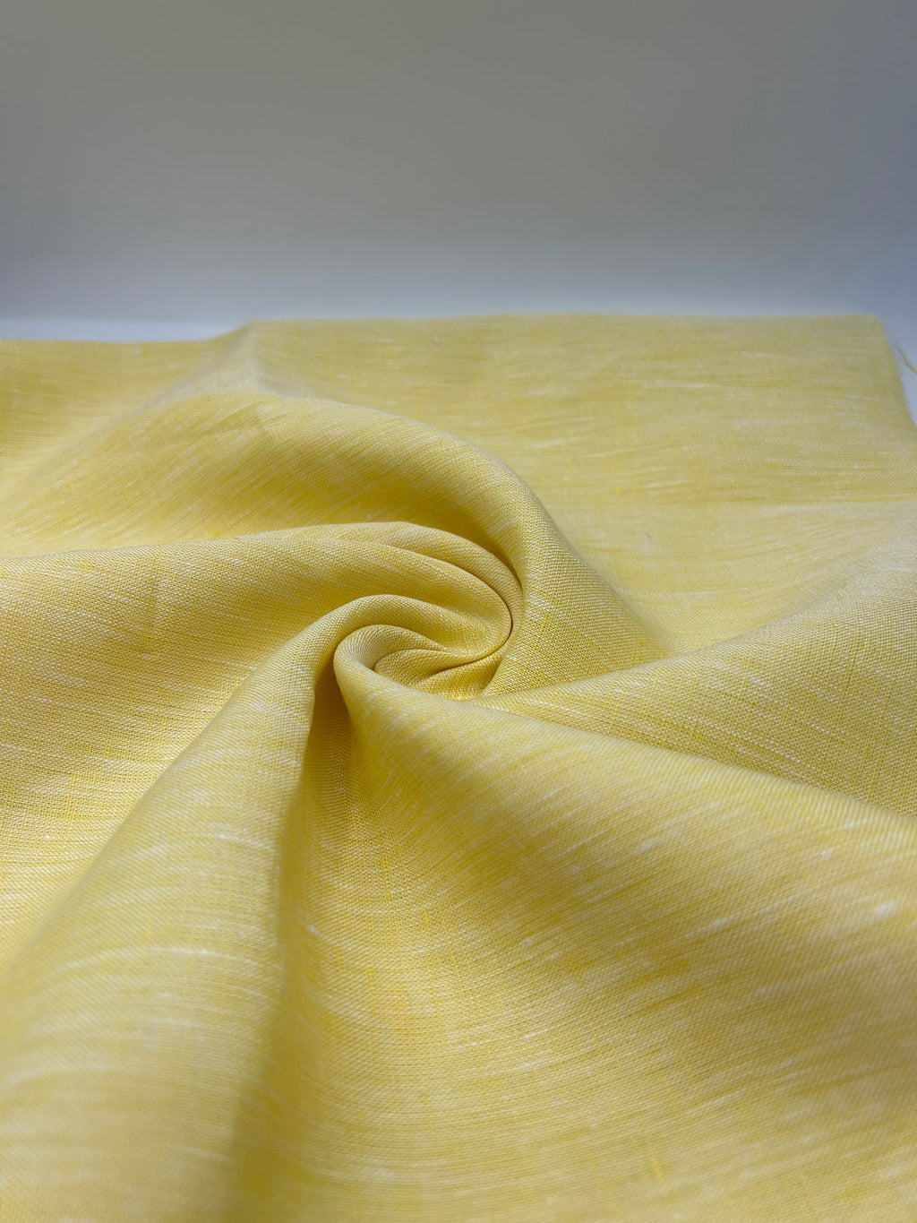 100% Linen Fabric in Yellow Melange - 57" wide, sold by the yard