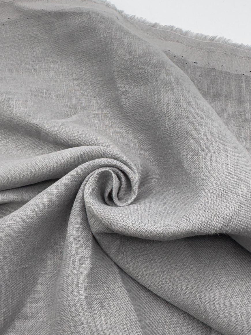 100% Linen Fabric in Light Grey - 57" wide, sold by the yard