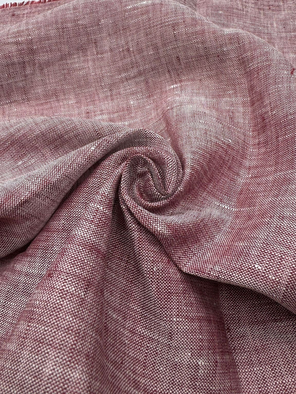 100% Linen Fabric in Cherry Melange - 57" wide, sold by the yard