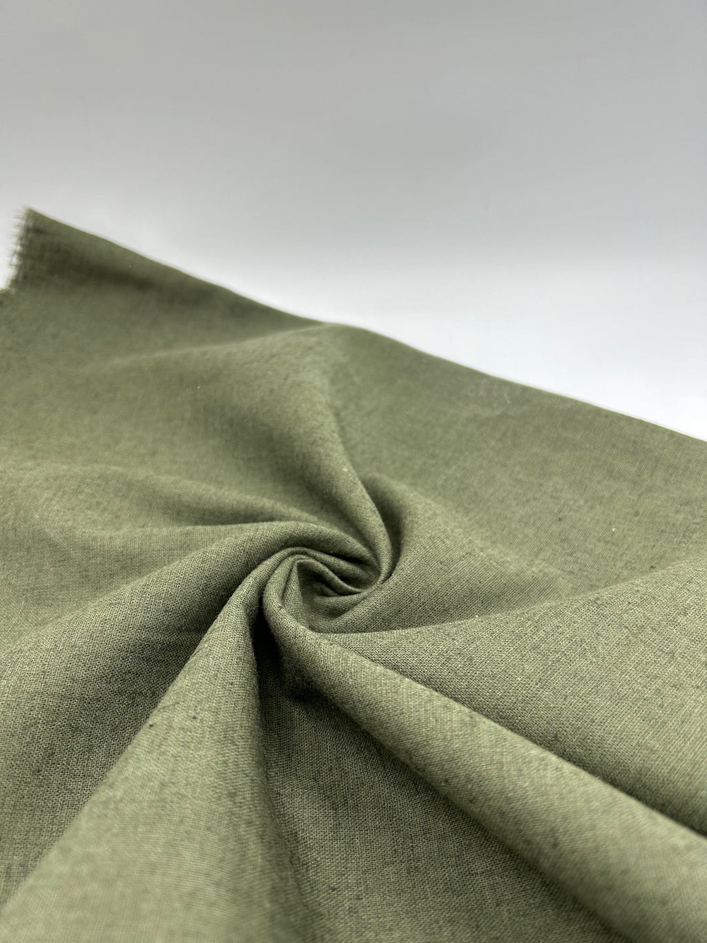 Cotton Linen Fabric in Khaki - 57" wide, sold by the yard