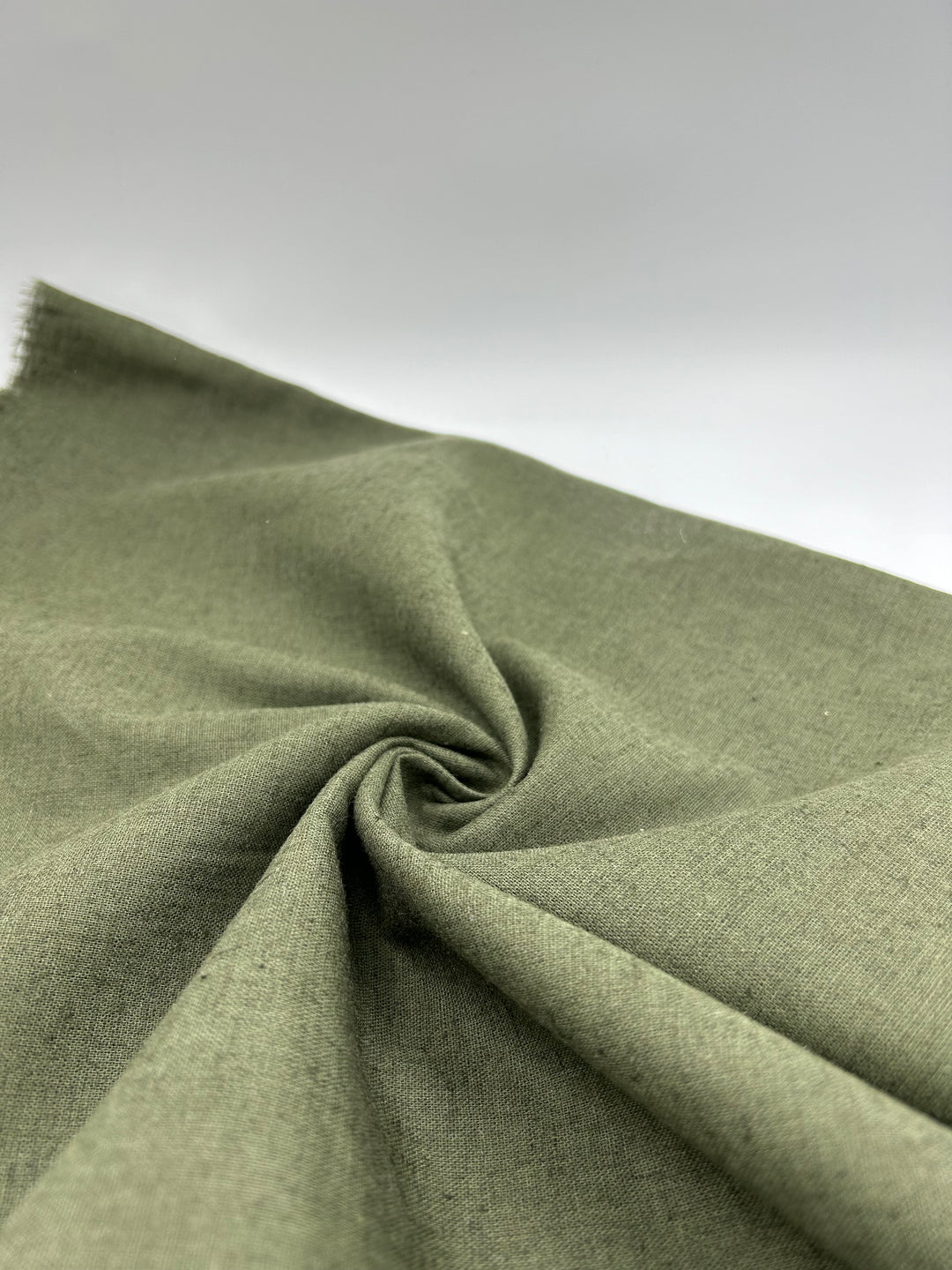 Cotton Linen Fabric in Khaki - 57" wide, sold by the yard