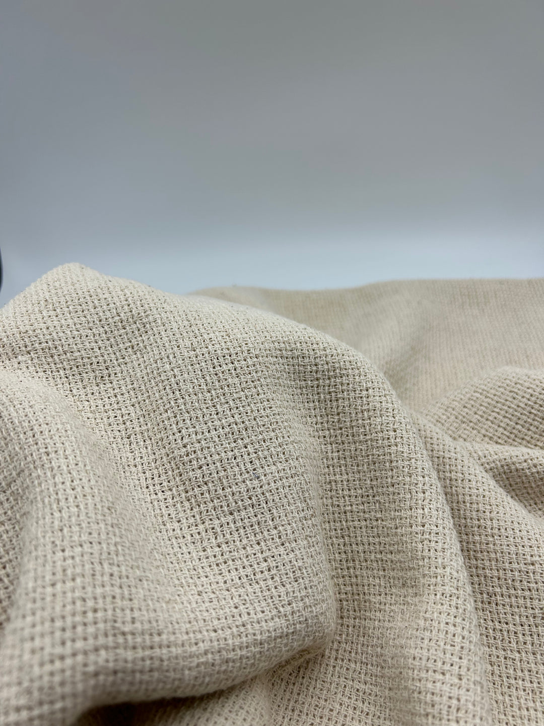 Cotton Linen Fabric in Open Weave Natural - 57" wide, sold by the yard