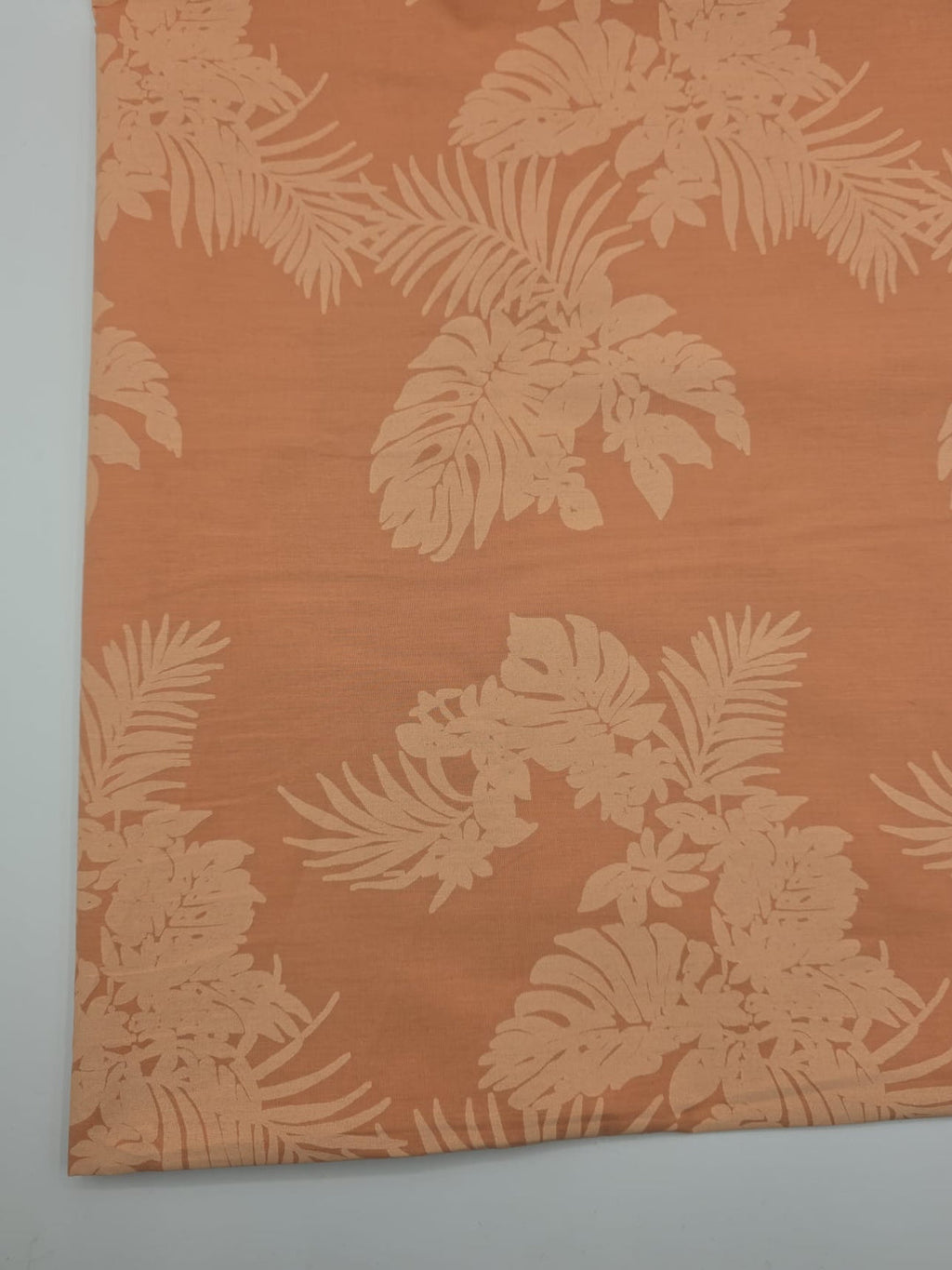 Cotton Voile Fabric in Terracotta Palm - 59" wide, sold by the yard
