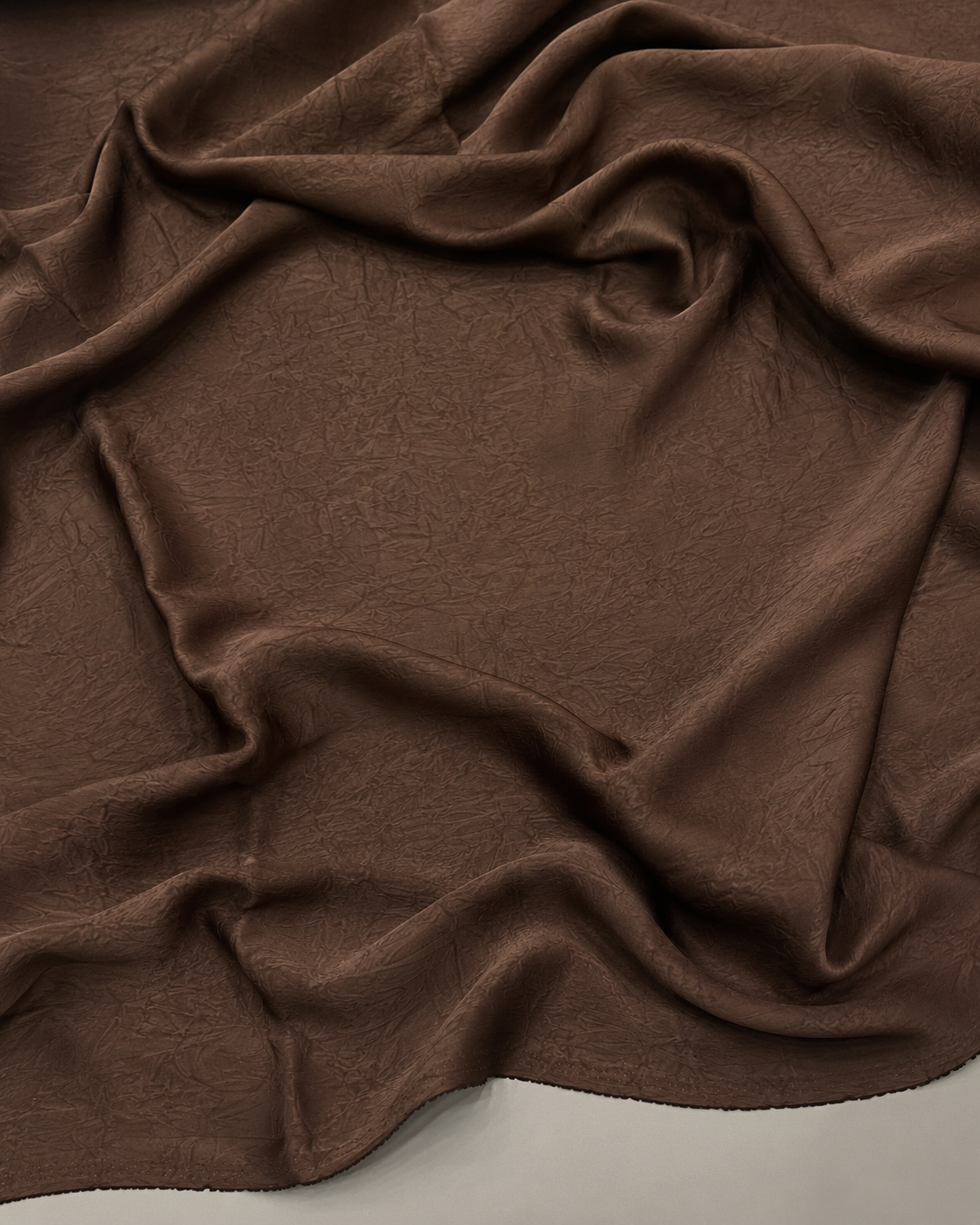 Crush Silk Satin - 59 Inches - Brown