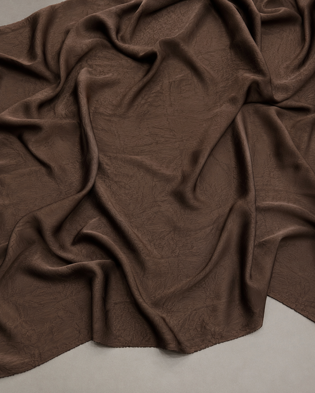 Crush Silk Satin - 59 Inches - Brown