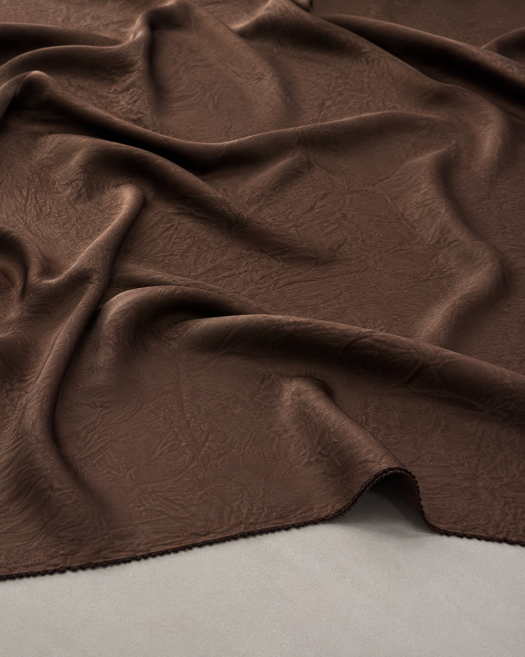 Crush Silk Satin - 59 Inches - Brown