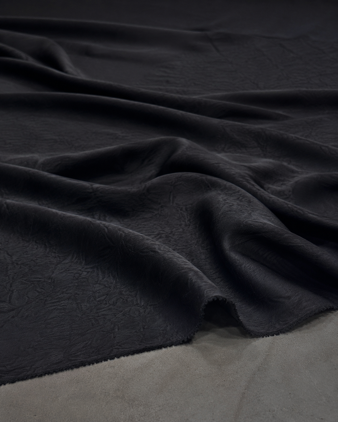 Crush Silk Satin - 59 Inches - Black