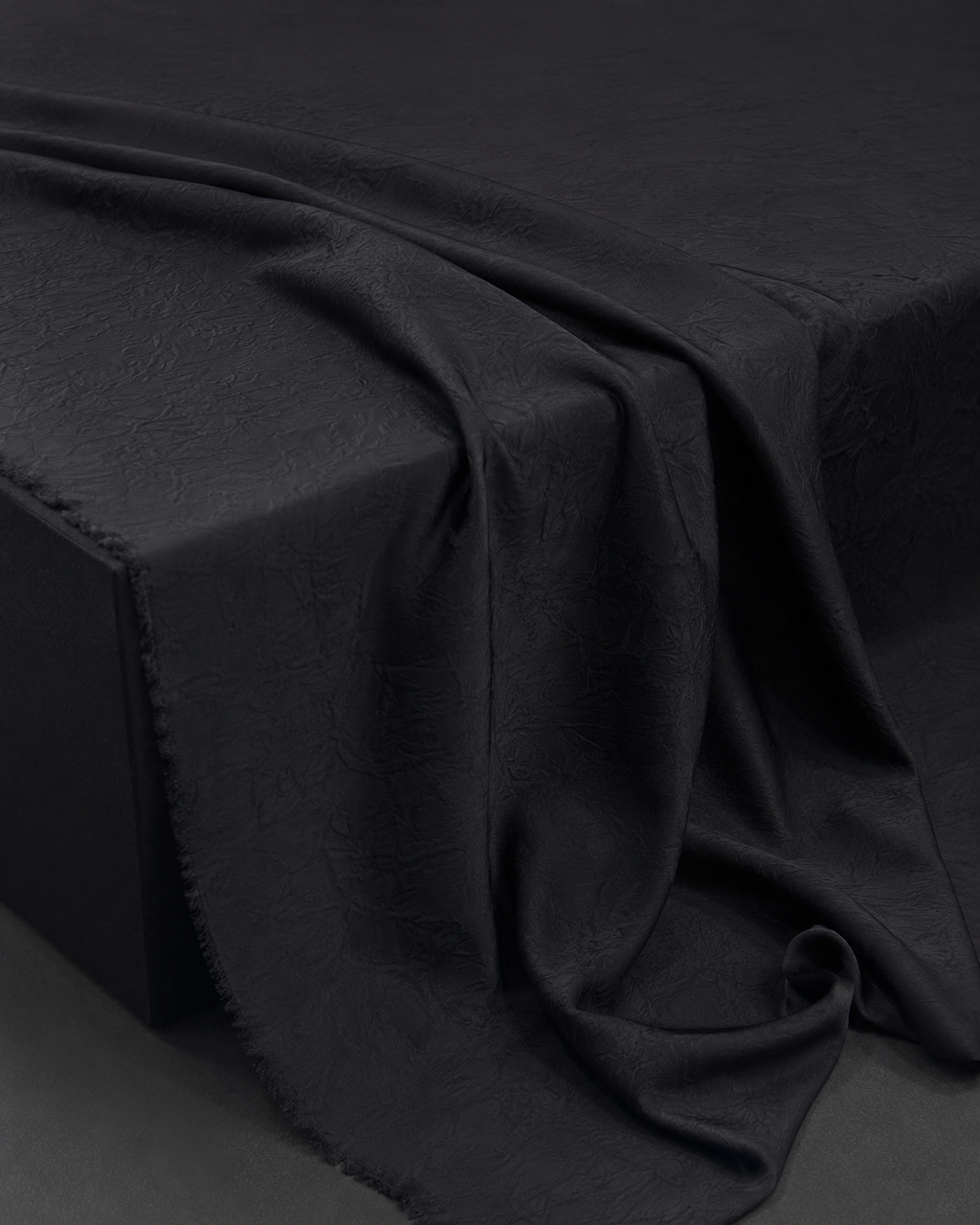 Crush Silk Satin - 59 Inches - Black