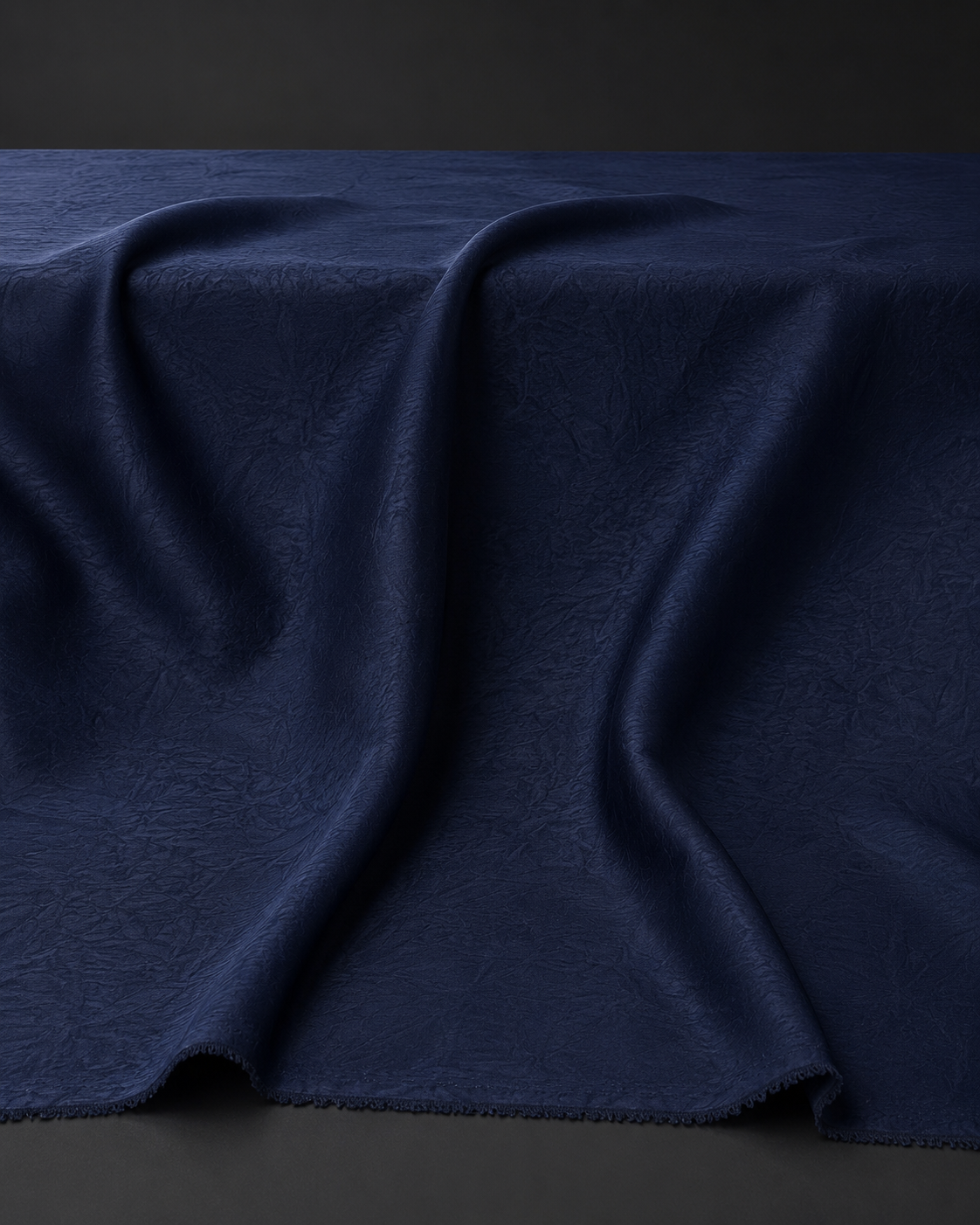 Crush Silk Satin - 59 Inches - Navy Blue
