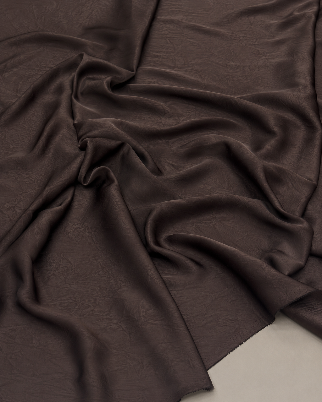 Crush Silk Satin - 59 Inches - Bitter Brown