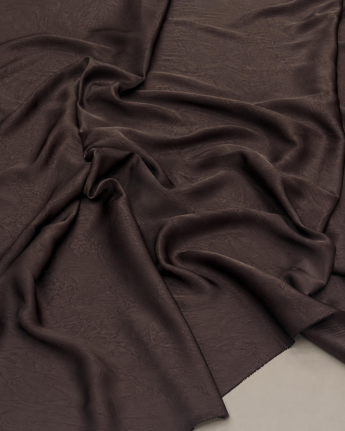 Crush Silk Satin - 59 Inches - Bitter Brown