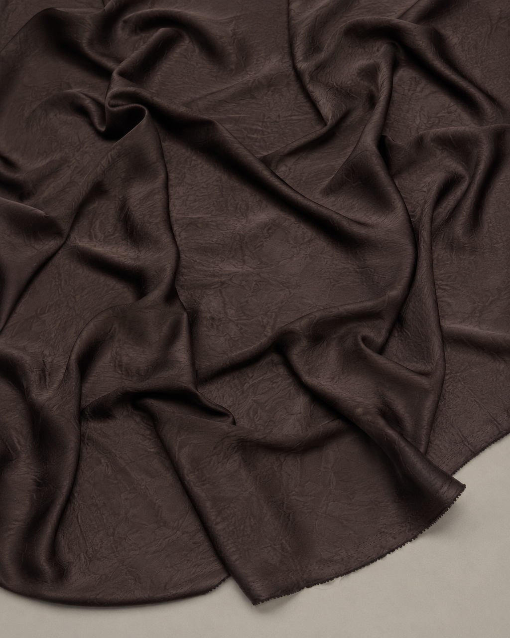 Crush Silk Satin - 59 Inches - Bitter Brown