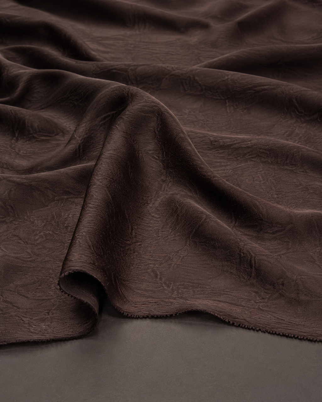 Crush Silk Satin - 59 Inches - Bitter Brown