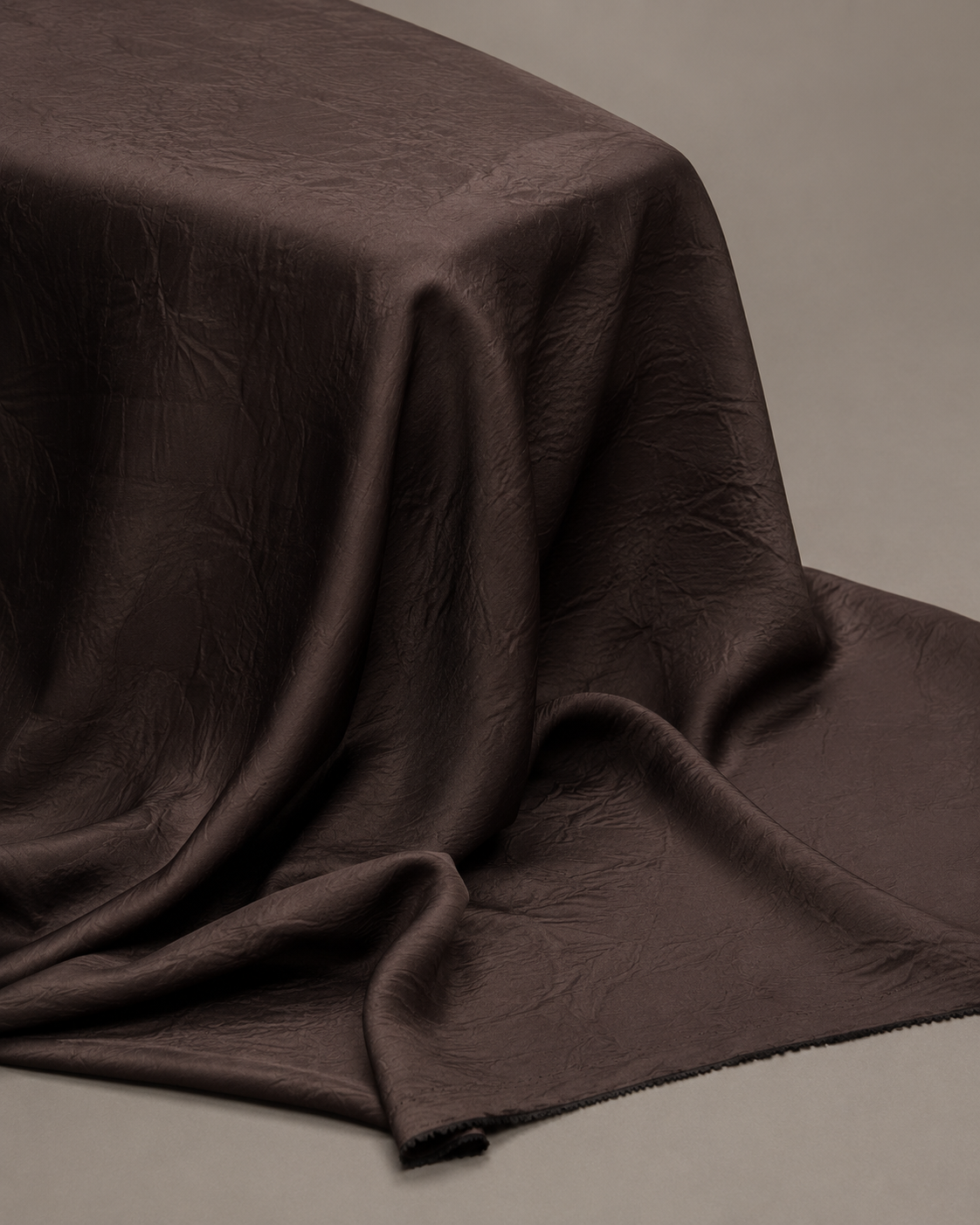 Crush Silk Satin - 59 Inches - Bitter Brown