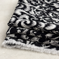 Black-Gray Abstract Patterned Viscose Fabric - 100% Cotton Content - Viscose Fabric - 59 Inches