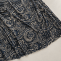 Navy Blue Shawl-Patterned Viscose Fabric - 100% Cotton Content - Viscose Fabric - 59 Inches