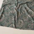 Khaki Paisley Patterned Viscose Fabric - 100% Cotton Content - Viscose Fabric - 59 Inches