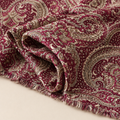 Burgundy Paisley Patterned Viscose Fabric - 100% Cotton Content - Viscose Fabric - 59 Inches