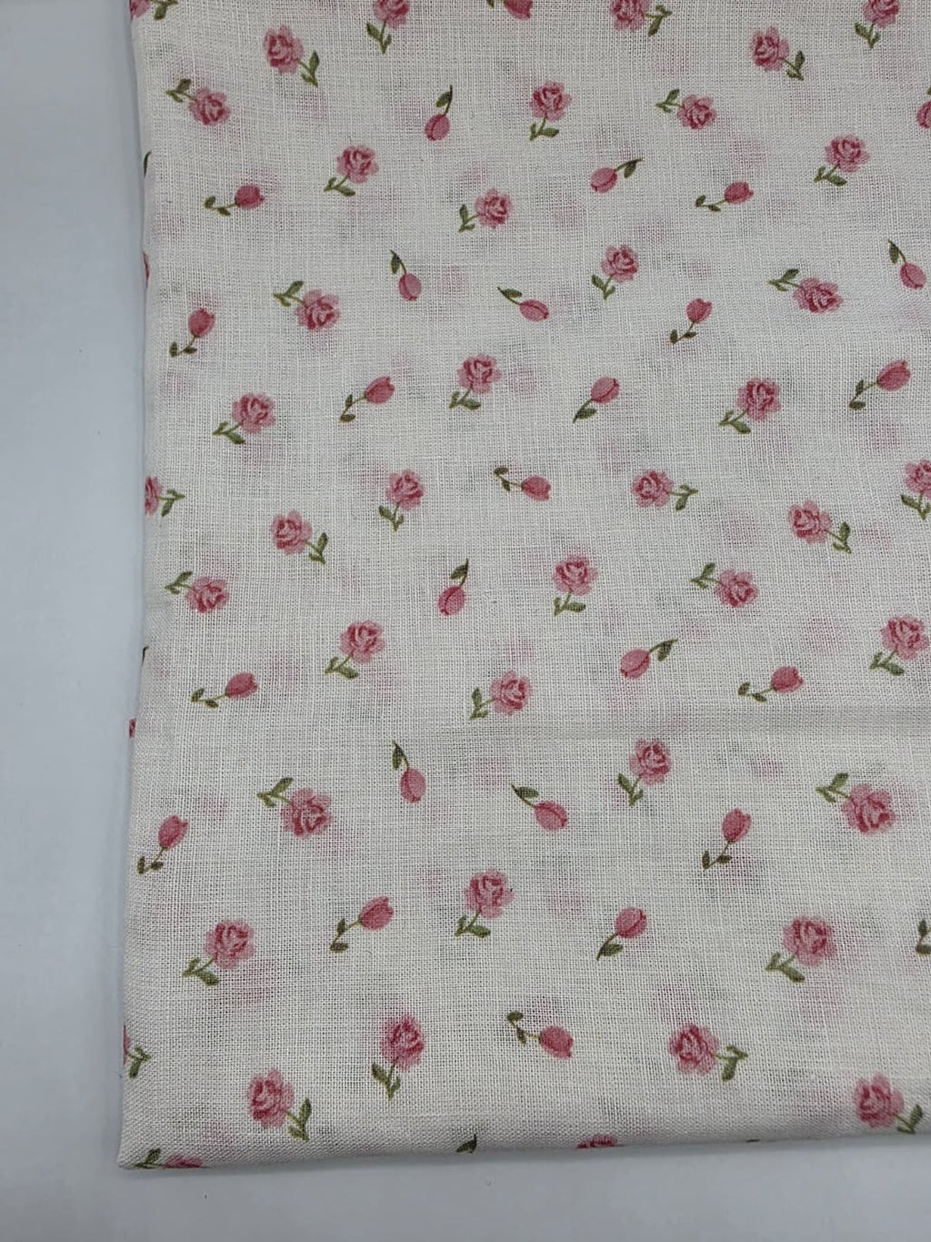 Printed Cotton Linen Fabric in Rose Garden - 57" wide, sold by the yard