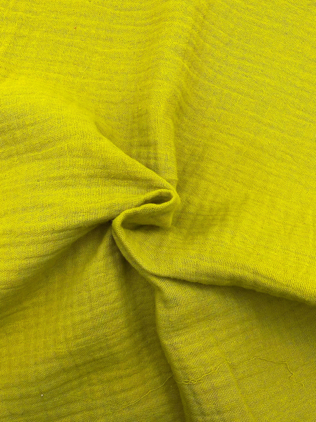 Double Gauze Muslin Fabric in Chartreuse - 57" wide, sold by the yard
