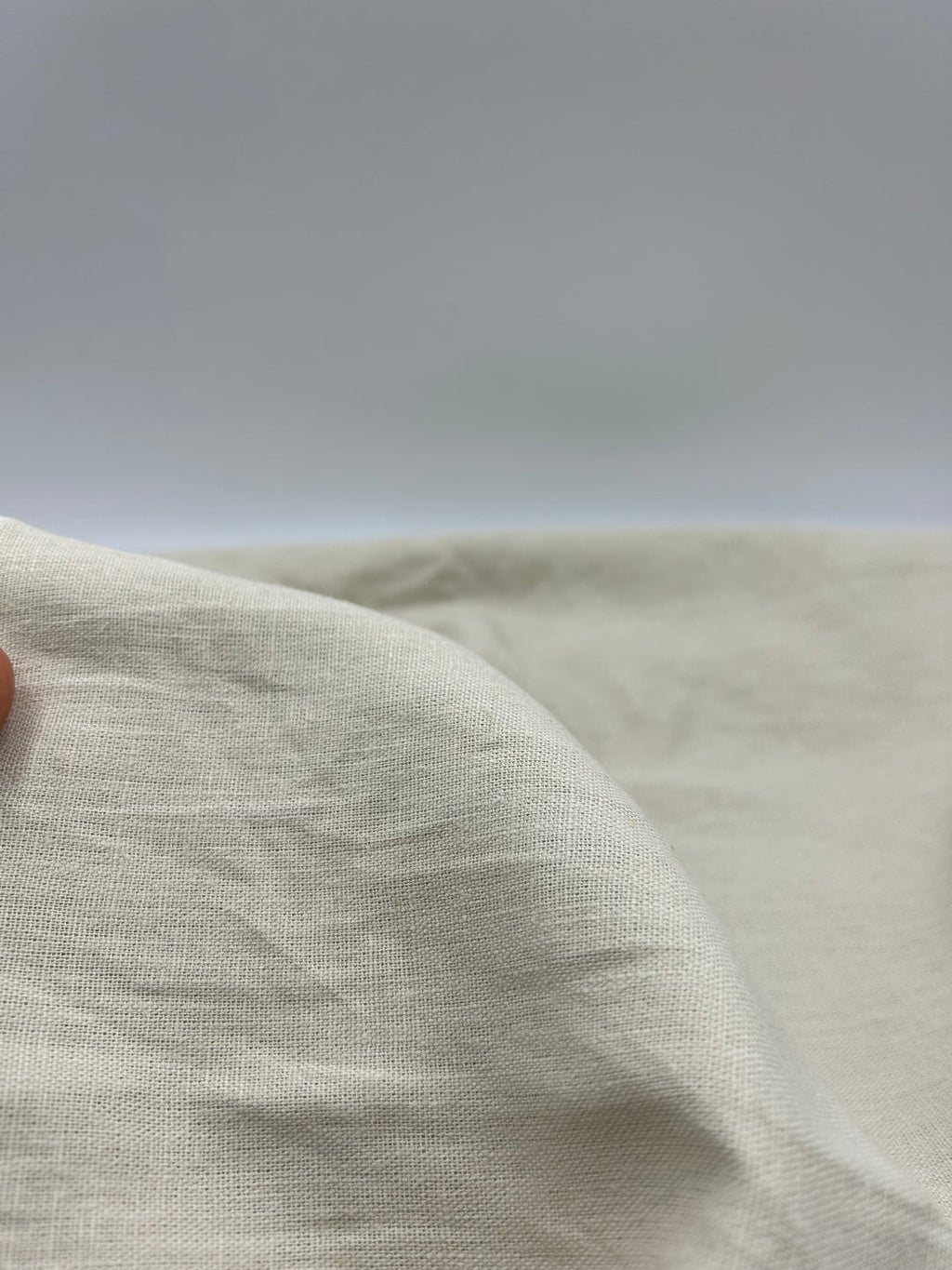 Cotton Linen Fabric in Cream - 57" wide, sold by the yard