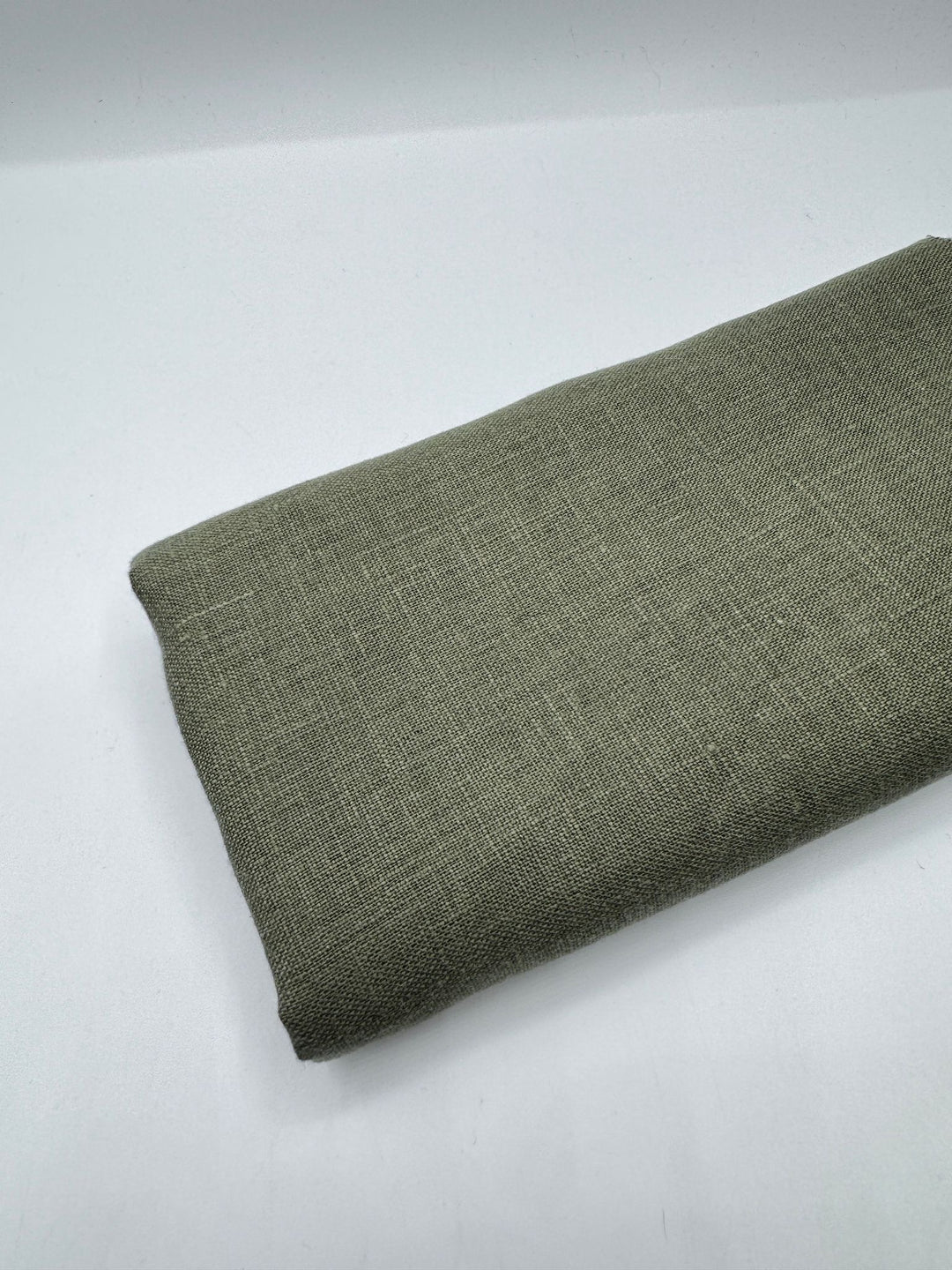100% Linen Fabric in Sage Khaki - 57" wide, sold by the yard