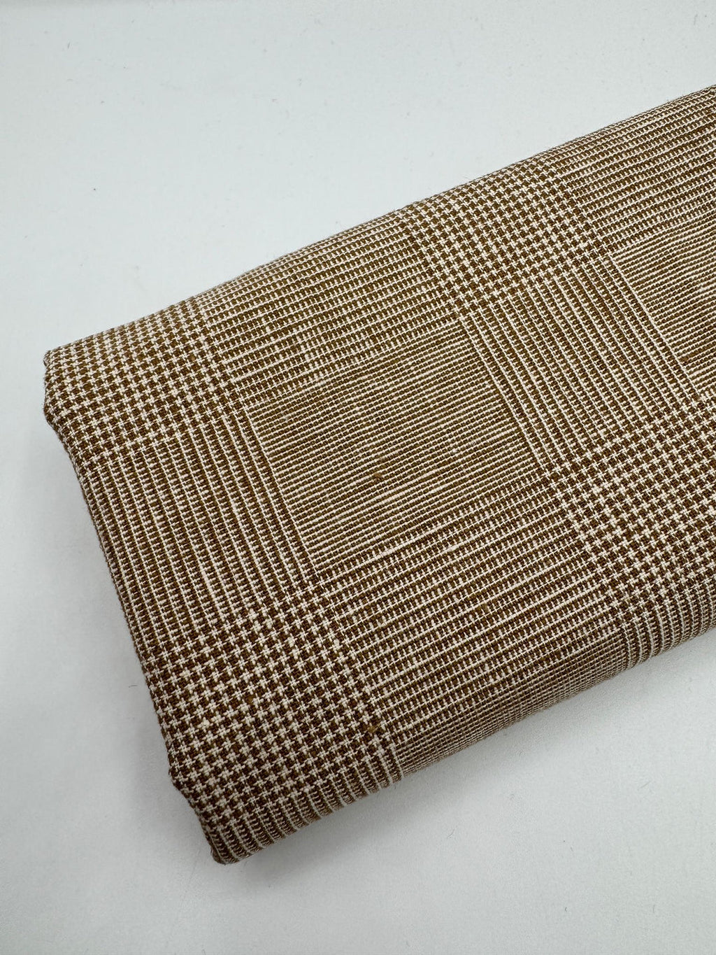 Cotton Linen Fabric in Glen Check - 57" wide, sold by the yard