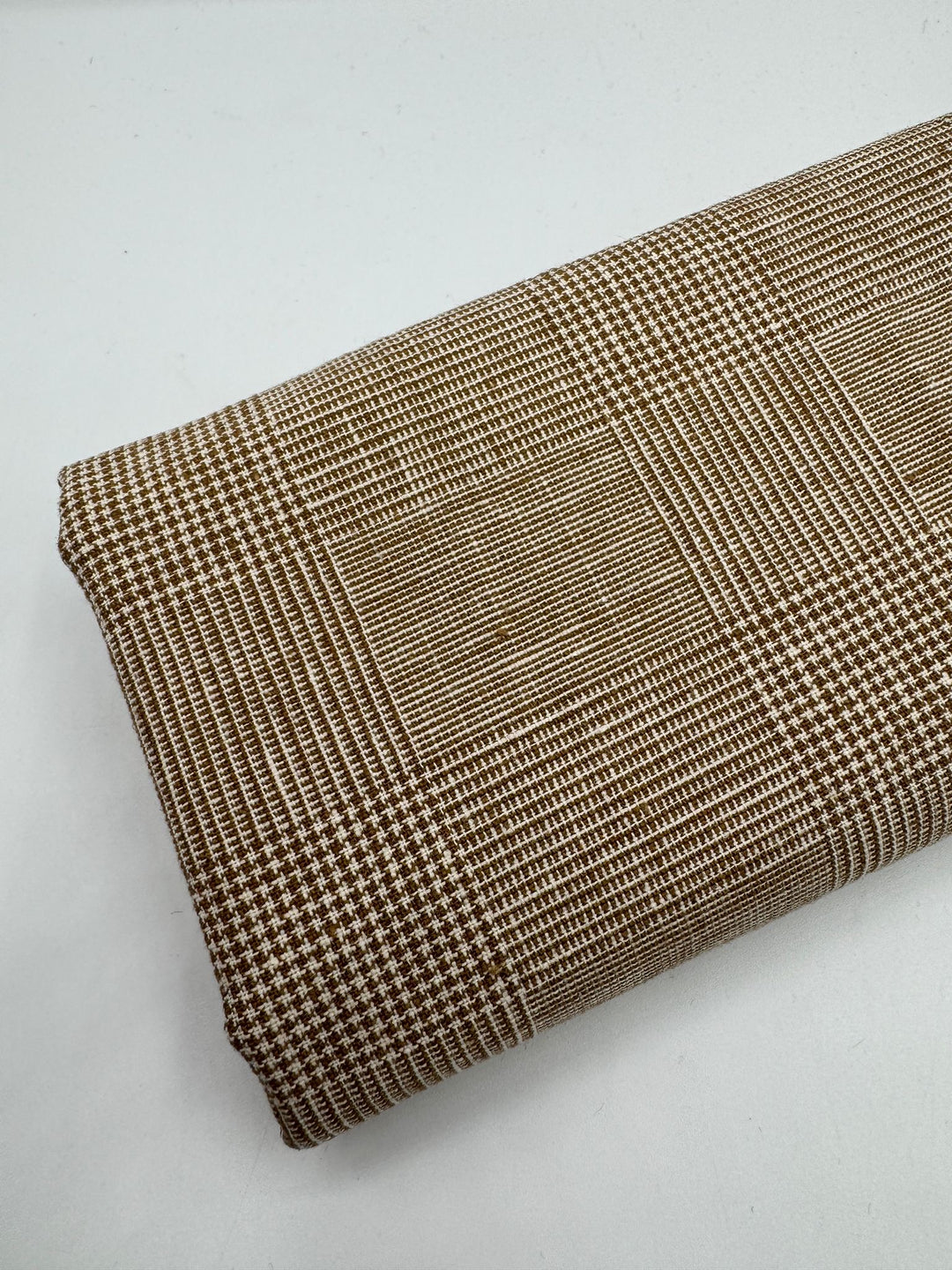 Cotton Linen Fabric in Glen Check - 57" wide, sold by the yard