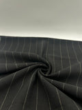 Viscose Linen Fabric in Charcoal Pinstripe - 57" wide, sold by the yard