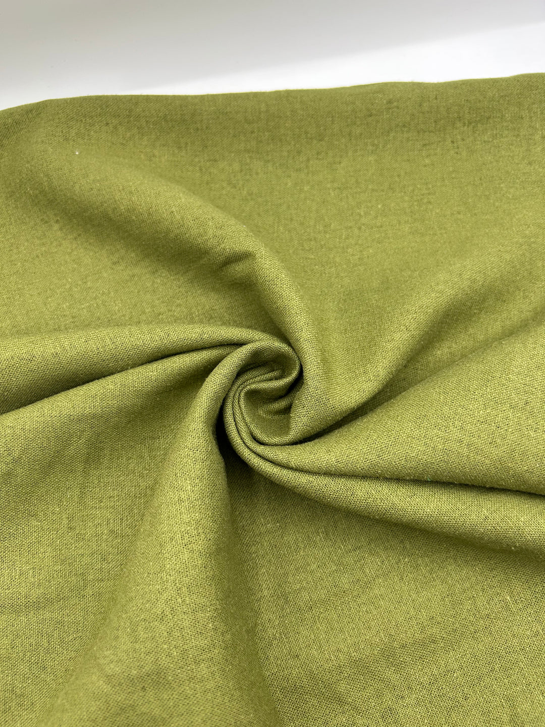 Viscose Linen Fabric in Olive Green - 57" wide, sold by the yard