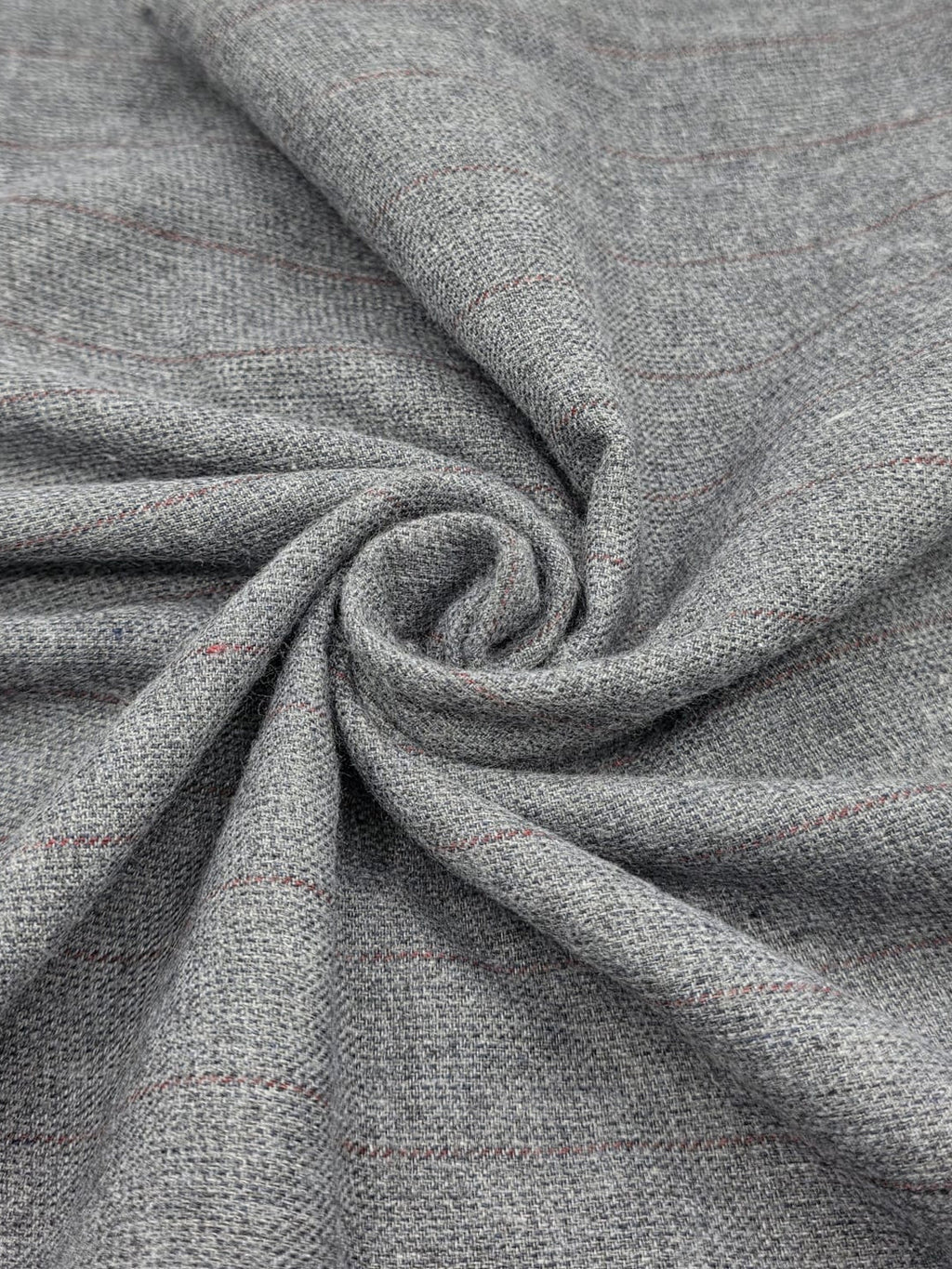 Cotton Linen Fabric in Smoke Stripe - 57" wide, sold by the yard