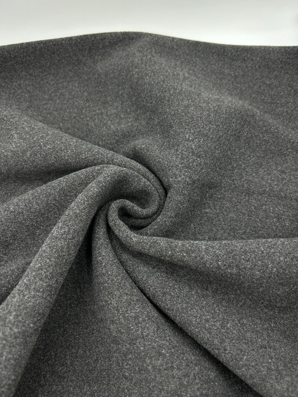 Wool-Blend Coating Fabric in Anthracite - 59" wide, sold by the yard