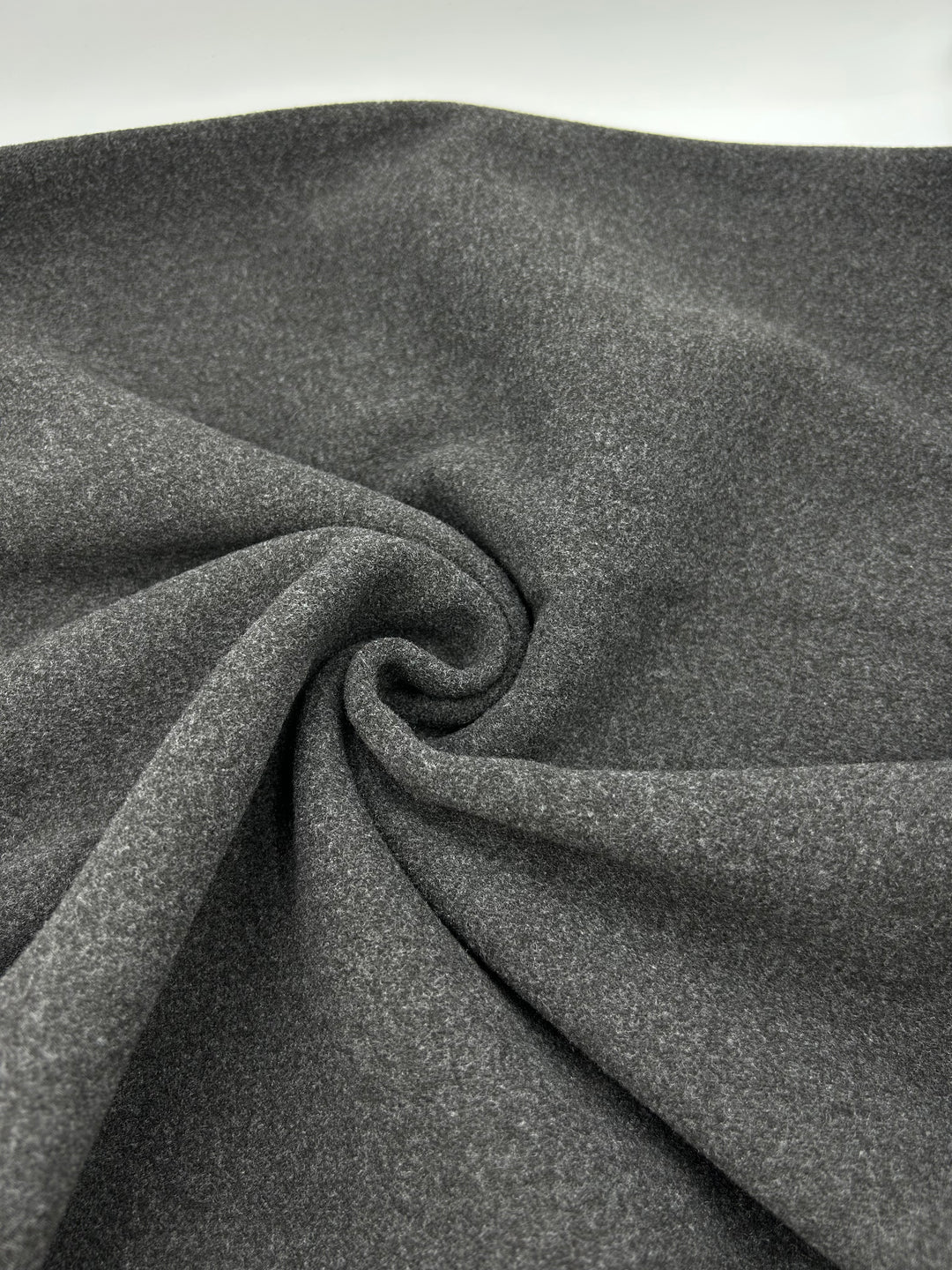 Wool-Blend Coating Fabric in Anthracite - 59" wide, sold by the yard