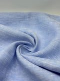 100% Linen Fabric in Blue Melange - 57" wide, sold by the yard